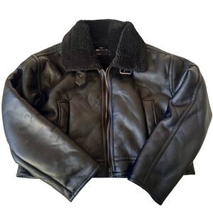 ASOS Design Funnel Neck Black Aviator Jacket